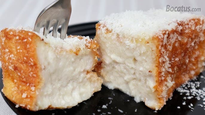 Caramelized French Toast with Coconut Milk and Mango Ice Cream